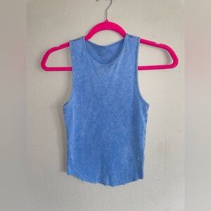 American Eagle Outfitters Light Blue Ribbed Tank Top Small